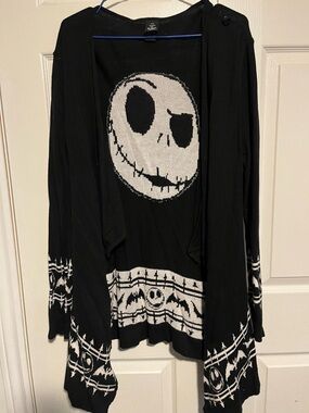 Nightmare Before Christmas Jack Skellington Black Cardigan